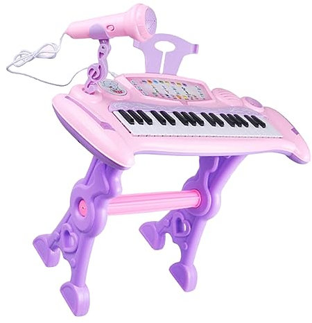 JOINPAYA 1pc Multifunctional Electronic Organ Toy Piano with Organ with Microphone Toys Toys Electronic Piano 37 Keys Electronic Organ Piano for Pink