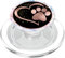 kimiqueMonogram Rosa Herz Katze Hund Pfotenabdruck PopSockets PopGrip für MagSafe iPhone (Transparent, Regenbogen, Magnetisch)