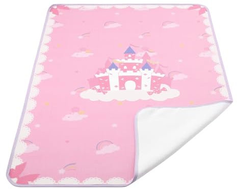 Landofgenie Übergroßes Wasserdichte Wickelunterlage 80x120cm Waschbar Wiederverwendbar Changing Mat - Candy Castle