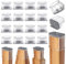 24 Pcs Chair Leg Floor Protectors Rectangle, Silicone Felt Furniture Leg Pads Caps Covers for Hardwood Floors, Fit L:50-64mm, W:25-38mm