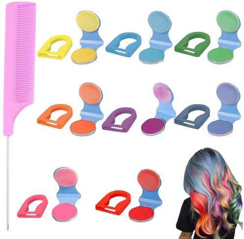 8pcs Haarkreide FüR MäDchen Haarkreide Hair Chalk Salon Haarkreide FüR Kinder Hair Chalk Haare FäRben Kinder Haarfarbe Kinder Auswaschbar Haarkreide Kinder Haarkreide Stifte Haar Kreide Mit HaarbüRste