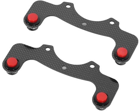 Akozon 2pcs Kohlefaserlenkradhorn -Horn - Kit - Austausch von Hornknopf für & Scheitelpunkt 6 Bolzenlenkräger (#1)