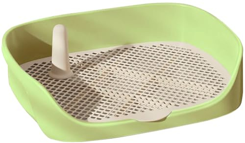 Hundetoilettenschale 15.8x11.8x4.3 in Abnehmbarer sicherer Plastikhund -Toiletten -Training waschbarer Hundeköpfe für kleine Hunde und Welpen Grün