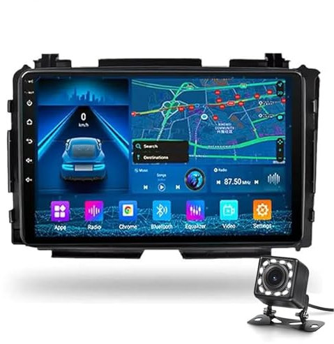 9 Zoll Doppel-din-auto Stereo Hd Touchscreenauto Radio Für Hon-da Hr-v Hrv Xrv Vezel 2013-2019 Gps Navigation Bluetooth Fm Radio Support Wifi Mirror Link Usb-eingangs- Und Umkehrka(Color:4-Core 2+32G)