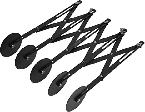 Pedradora de pizza de acero inesperado en vomekostain, cortador de pastelería de múltiples ruedas, cortador de pizza de masa de acero inoxidable, divisor de cortador de masa (5 rodillos 11 cm)