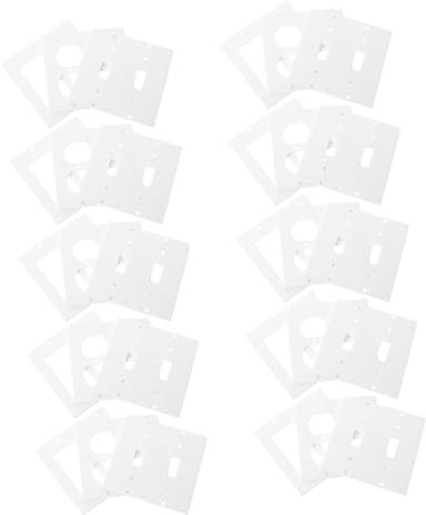 Artibetter 30pièces Plaques Isolantes Pour Prises Électriques Raccords à Isolation Électrique Pour Sécuriser Vos Prises Murales Pour Usage Domestique Et Commercial