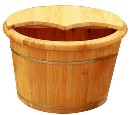 DANNMPX Pediluvio Vasca per Pediluvio in Legno Vasca per Pedicure Vasca per Vasca per Pediluvio in Legno Naturale Vasca per Lavaggio Piedi Botte in Legno Bagno Piedi Vasca