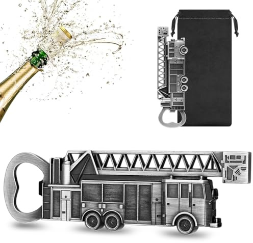 LULLEA Regali dei vigili del fuoco, apribottiglie birra, regalo per i vigili del fuoco, regalo per la festa del papà, regalo di Natale, regalo di compleanno per i vigili del fuoco, papà nonno, papà