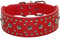 haoyueer Unisex Hundehalsband, Leder, mit Nieten, Größe M, L, für Pitbull, Dobermann, Größe M, L, Rot