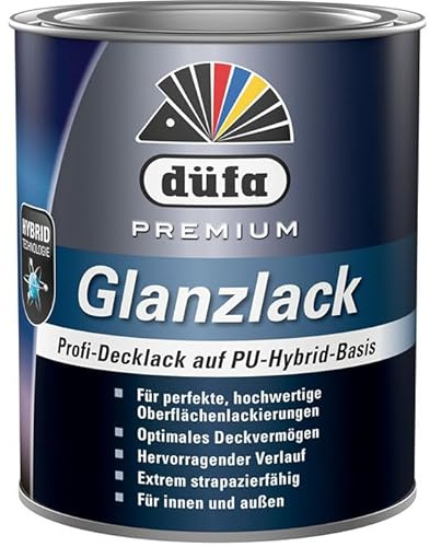 düfa Premium Glanzlack 750ml CHALKY Profi-Decklack auf PU-Hybrid-Basis | Innen/Außen Buntlack hellbeige