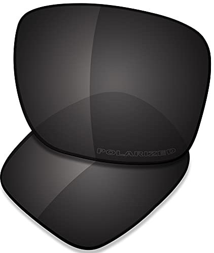 SAUCER Verres de rechange haut de gamme pour lunettes de soleil Oakley Holbrook Mix OO9384 | Holbrook Mix Low Bridge Fit OO9385 haute définition – Noir carbone polarisé
