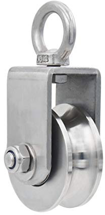 Riemenscheiben-Rad, robust, Einzelrad, Drehgelenk, Block, Duplex-Lager, 304 Edelstahl, 360 Grad drehbar, glatte Tragkraft, 800 kg für Materialhandhabung und Bewegung