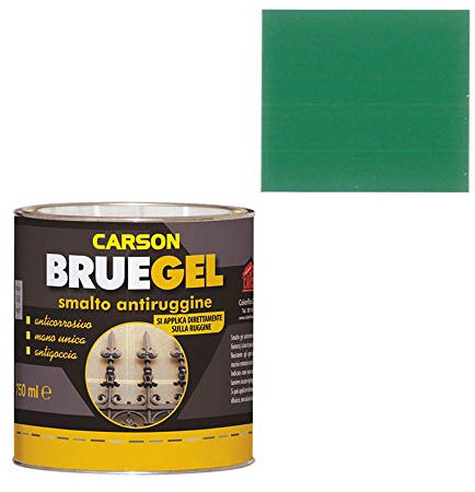 Colorificio Carson Bruegel Smalto Antiruggine Anticorrosiva Per Ferro Vernice Mano Unica Uretanico (RAL 6024 - VERDE TRAFFICO)