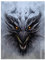 wandmotiv24 Drachen Wandbild aus Acrylglas, Größe 60x45cm, Hochformat, Kopf Drache, Schwarz, Dragons, Fantasy, Bilder zur Motivation, Dekoration Wohnung modern, Acryl, Wanddeko Schlafzimmer M0143