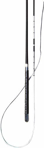 Amesbichler Reitsport Fahrpeitsche Bogenpeitsche, 140 cm mit Lederhandgriff schwarz
