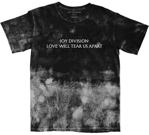 Joy Division T Shirt Love Will Tear Us Apart Nouveau Officiel Unisexe Dip Dye Noir