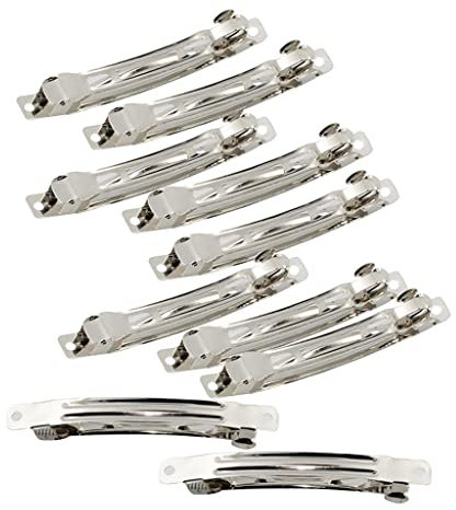 zalati Haarspangen, Metall, Silber, für Bastelarbeiten, 8 cm, 10 Stück