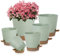 Gunolye 6 Pack Self Watering Pots 8/7/6.5/6/5.5/5 Inch,Indoor Modern Decorative Planter Pot,Plastic Plant Pot,Bottom Watering Plant Pots with Saucer Reservoir and Watering Lip for All House Plants