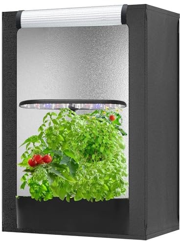 Tienda de Cultivo pequeña para aerogarden, Sistema de Cultivo hidropónico para Interiores, 18.9 x 13.7 x 20.8 Pulgadas, Mylar de Alto Reflectante para Plantas hidropónicas de Interior
