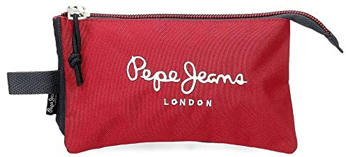 Pepe Jeans Clark Triple Red Federmäppchen 22 x 12 x 5 cm Polyester