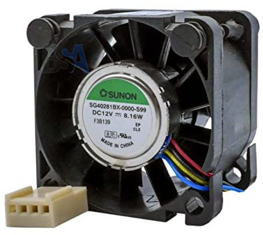 Ventilateur 40 mm 12 V DC 40 x 28 mm SUNON SG40281BX-0000-S99 Ball Bearing 0,68 A 8,16 W 4 fils - 4 broches axiale