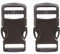 Estika Steckschnalle für gurtband 25mm - 2 Stück - Schwarz, Robuster Kunststoff Klickverschluss, Reparatur, Ersatzteile für Rucksack, Kofferband, Fahrradhelm, Paracord, Beckengurt