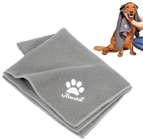 Vileda Panno per animali Pet Pro tg. XL | Panno in Microfibra | Assorbe e asciuga rapidamente | Adatto a cani e gatti | Struttura a nido d’ape | Super pulito e morbido | Morbido al tatto