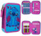 Disney Federmäppchen Mädchen Die Eiskönigin Stitch Federtasche Mädchen Gefüllt Schulmäppchen 2 3 Fächer mit Inhalt Schule Etui Pencil Case Schulmäppchen (Blau/Rosa Stitch Doppelmappe)