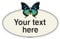 Single Butterfly - Personalised Wheelie Bin Sticker/Vinyl Labels with House Number & Street Name - Size A5 [4 Pack]