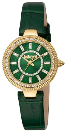 Just Cavalli Damen Analog Quarz Uhr mit Leder Armband JC1L308L0025