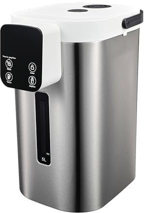 HomeTronix 5L Instant Hot Water Dispenser, Thermal Stainless Steel Water Boiler Catering Urn with 11 Temperature Settings, LCD Display, Auto Re-Boil & Rotatable Base, Electric Kettle for Home Office