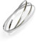 Fly Style Armreif aus Silber 925 - Elegant Armband - Silber und Tricolor Vergoldet - Minimalistisch Damen Armspange, Grösse:64 mm, Farbwahl:silber