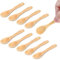 AOZUO 10pcs Small Wooden Spoons, 3.5Inch Mini Wooden Spoons Tiny Eating Spoons Condiment Spoons Table Spoons for Honey Jars Coffee Tea Sauces Ice Cream Sugar Pepper Cooking