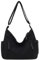 VOKUVIKU Unisex Cord Tasche Umhängetasche Schultertasche groß Damen Shopper Tasche Fashion Stofftasche für Alltag Büro Schule Reisen, Schwarz