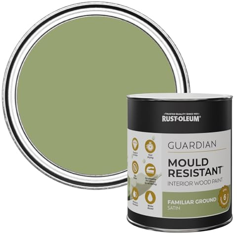 Rust-Oleum Green Guardian Mould Resistant Interior Wood Paint in Satin Finish - Familiar Ground 750ml