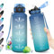 Gourde Sport 1.5L, Bouteille Réutilisable, Gourde avec Paille et Marqueur de Temps, Gourde sans BPA, Bouteille Sport Étanche, Bouteille d'eau pour Sport, Bureau, Fitness, Randonnée, Yoga, Camping