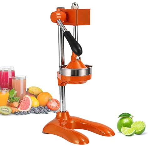 Manuell Saftpress, Rostfritt Stål Saftpress, Hand Apelsin Citronpress, Energieffektiv, Stark Och Stabil Konstruktion, Bionisk Bläckfotsugpropp, För Restaurang Och Café Orange