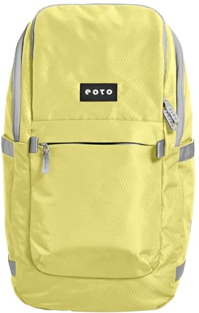 EOTO Rucksack EASY27 Limogelb, Daypack für Uni, Reisen, Job und Freizeit, nachhaltig, ergonomisch, wasserabweisend, Multifunktions-Rucksack, Lifestyle Rucksack, Damen, Herren, 27 L