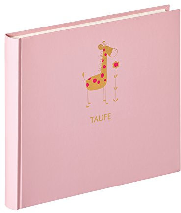 walther design Fotoalbum rosa zur Taufe mit Prägung, Baby Animal MT-148-R