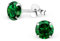 Laimons Damen-Ohrstecker Damenschmuck gefasst Dunkel Grün Zirkonia Sterling Silber 925