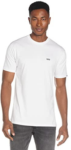 Vans Men's LEFT CHEST LOGO TEE Regular Fit Crew Neck Short Sleeve T - Shirt, White (White Black Yb), X-Large