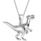 Goldene Hufeisen Dinosaurier Anhänger mit Kette 925 Echt Silber Mädchen Jungen Halskette Dino