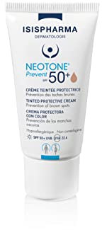 ISISPHARMA NEOTONE - Prevent SPF 50+ - Crème Teintée Protectrice SPF 50+ Contre UV, UVB, Lumière Bleue - Filtres Solaires 100% Minéraux, Adapté Peaux Sensibles & Femmes Enceintes - Produit Français