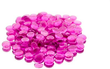 WGV Flat Marbles, Pebbles, Glass Gems for Vase Fillers, Party Table Scatter, Wedding, Decoration, Landscaping, Aquarium Decor, Crystal Rocks [Color: Brown] (2 Pounds, Approx 200 pcs)