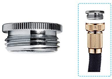 Garden Hose Adapter for Female G1/2 to Male 3/4'' GHTM Chrome, 1-Pack