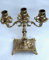 3 Flammiger Kerzenleuchter Messing Gold 23 cm Kerzenständer Antik Stil Kerzenhalter Barock jugendstill Tischleuchter Mehrarmig Tischdeko 80410