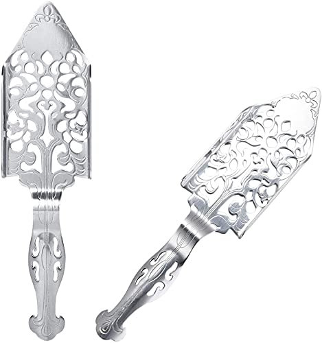Anawakia Lot de 2 Cuillère à absinthe en acier inoxydable Spoon Filtre à boire en verre de barre à cocktail en acier inoxydable