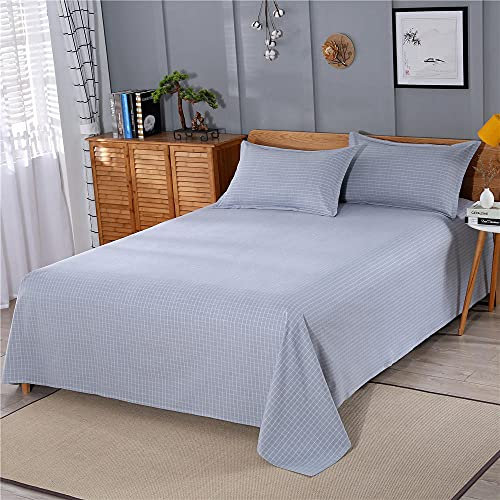 Altes grobes Tuch Bettlaken Doppelbett Einzelbett Einzelbett grob Tuch Bettlaken Einzelbett Einzelbett Schlafsaal Betttuch grau kleines Gitter 250x250cm
