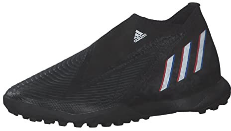 adidas Unisex Predator Edge.3 Ll Tf Trainers, Core Black FTWR White Vivid Red, 9 UK