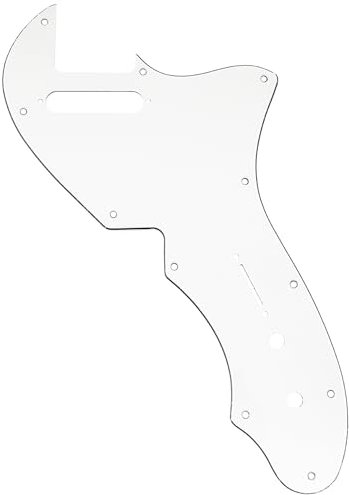Musiclily Pro 11 Löcher Gitarren Schlagbrett Pickguard für USA Fender 69 Tele Thinline Style E-Gitarre, 3-lagig Weiß